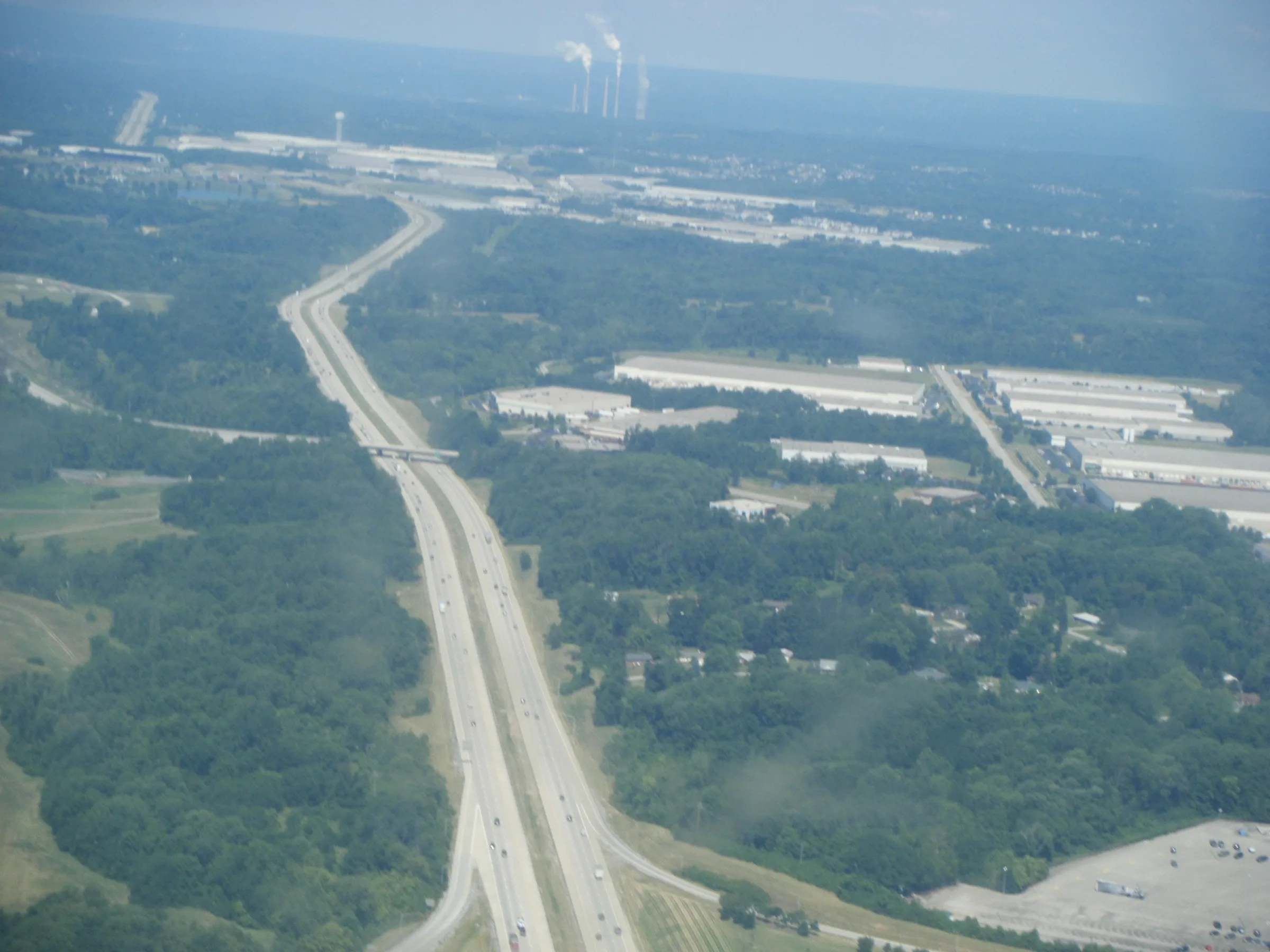 I-275 near the Cincinnati/Northern Kentucky airport seen from above
